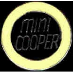 MINI COOPER PIN ROUND YELLOW LOGO MINI COOPER PIN