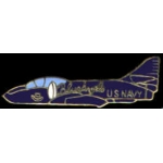 USN NAVY BLUE ANGELS A-4 SKYHAWK AIRPLANE PIN DX