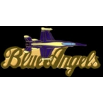 USN NAVY BLUE ANGELS LARGE PLANE SCRIPT PIN