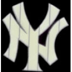 NEW YORK YANKEES LOGO NY INITIALS PINSTRIPE PIN