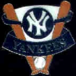 NEW YORK YANKEES BATS V SHAPE PIN