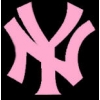 NEW YORK YANKEES CLASSIC INITIALS PINK LAPEL