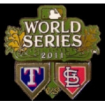 WORLD SERIES 2011 MATCH UP CARDINALS VS RANGERS PIN