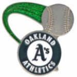 OAKLAND ATHLETICS PIN BASEBALL GLITTER TRAIL A'S PIN