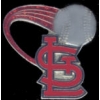 ST LOUIS CARDINALS PIN BASEBALL GLITTER TRAIL PIN