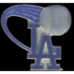 LOS ANGELES DODGERS PIN BASEBALL GLITTER TRAIL PIN