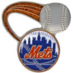 NEW YORK METS PIN BASEBALL GLITTER TRAIL PIN