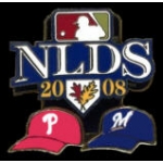 PHILLIES BREWERS 2008 DIVISION MATCHUP PIN