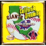 ANAHEIM ANGELS WORLD SERIES 2002 GIANTS CA DREAMING PIN