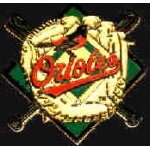 BALTIMORE ORIOLES BAT AND GLOVE LOGO