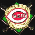 CINCINNATI REDS BAT AND GLOVE LOGO