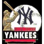 NEW YORK YANKEES BATTER WITH BASEBALL