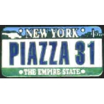 NEW YORK METS MIKE PIAZZA LICENSE PLATE PIN