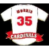 ST LOUIS CARDINALS MATT MORRIS JERSEY PIN