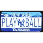 NEW YORK YANKEES PLAY BALL LICENSE PLATE PIN