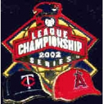 ANAHEIM ANGELS TWINS AMERICAN LEAGUE 2002 PLAYOFFS PIN