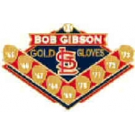 BS BALL HEROS BOB GIBSON GOLD GLOVE PIN