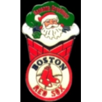 BOSTON RED SOX SANTA SEASONS GREETINGS PIN