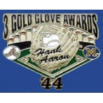 BASEBALL HEROS HANK AARON GOLD GLOVE PIN