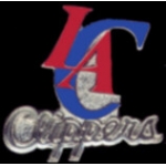 LOS ANGELES CLIPPERS LOGO AND WORD PIN