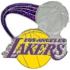 LOS ANGELES LAKERS PIN GLITTER BALL LAKERS PIN