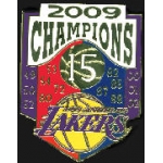 LOS ANGELES LAKERS 15 TIME CHAMP LARGE COMMERATIVE PIN