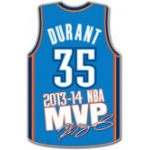 OKLAHOMA CITY THUNDER PIN KEVIN DURANT MVP JERSEY PIN