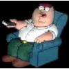 THE FAMILY GUY PETER IN CHAIR PIN