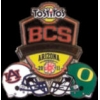 BCS 2011 TOSTITOS BOWL MATCHUP AUBURN VS OREGON PIN