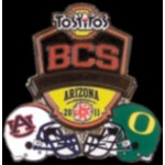 BCS 2011 TOSTITOS BOWL MATCHUP AUBURN VS OREGON PIN