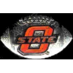 U OKLAHOMA STATE COWBOYS FOOTBALL SILVER PIN