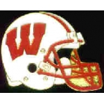 U WISCONSIN BADGERS FOOTBALL HELMET PIN