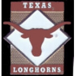 U TEXAS LONGHORNS PIN DIAMOND SQUARE UNIVERSITY OF TEXAS PIN