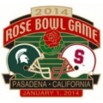 ROSE BOWL 2014 DUALING TEAMS STANFORD UNIVERSITY VS MICHIGAN STATE PIN