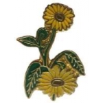 SUNFLOWER PLANT FLOWER LAPEL, HAT, TIE TACK  PIN