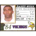 MINNESOTA VIKINGS RANDY MOSS PHOTOCARD