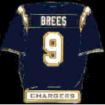 SAN DIEGO CHARGERS DREW BREES JERSEY PIN