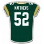 GREEN BAY PACKERS CLAY MATTHEWS JERSEY PIN