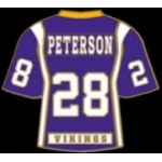 MINNESOTA VIKINGS ADRIAN PETERSON JERSEY PIN