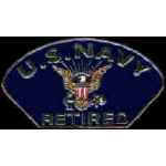 USN NAVY PIN RETIRED PATCH STYLE PIN