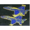 USN NAVY BLUE ANGELS PAIR FORMATION PIN