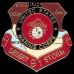 USMC MARINE CORPS OPERATION DESERT STORM MAP PIN ODS PIN