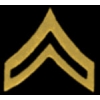 US ARMY CORPORAL E-4 CHEVRONS GOLD PIN