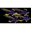 USN NAVY BLUE ANGELS 4 PLANE FORMATION PIN