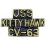 USN NAVY USS KITTY HAWK PIN CV-63 HAT PIN OR LAPEL PIN