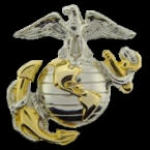 USMC MARINE CORPS EAGLE GLOBE ANCHOR GOLD SILVER LARGE