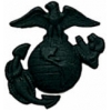 USMC MARINE CORPS EAGLE GLOBE ANCHOR BLACK SUBDUED LEFT PIN