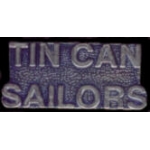 USN NAVY DESTROYER PIN TIN CAN SAILORS SCRIPT PIN