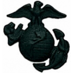 USMC MARINE CORPS EAGLE GLOBE ANCHOR BLACK SUBDUED RIGHT PIN