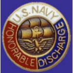 US NAVY PIN HONORABLE DISCHARGE USN PIN